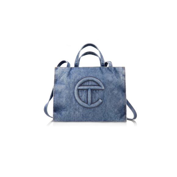 Telfar Handbags - Medium Denim Shopper - Blue